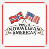 Proud Norwegian American Stickers (Vorderseite)