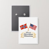 Proud Norwegian Minnesotan Heritage Button (Vorderseite/Rückseite)