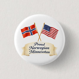 Proud Norwegian Minnesotan Heritage Button