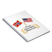 Proud Norwegian Minnesotan Heritage Button Notizblock (Rechte Seite)