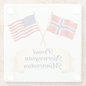 Proud Norwegian Minnesotan Heritage Coaster Glasuntersetzer (Rückseite)