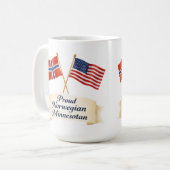 Proud Norwegian Minnesotan Heritage Coffee Mug Kaffeetasse (Vorderseite Links)