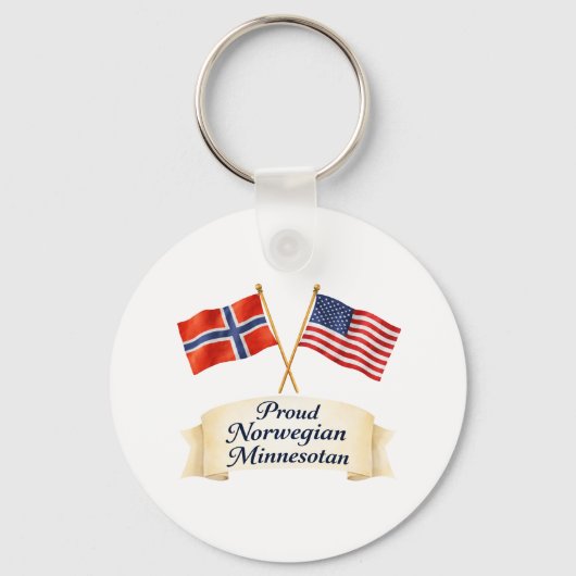 Proud Norwegian Minnesotan Heritage Keychain Schlüsselanhänger (Vorderseite)
