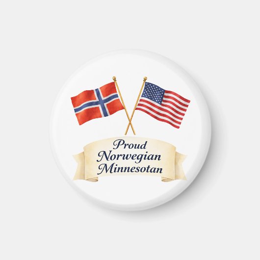 Proud Norwegian Minnesotan Heritage Magnet (Vorne)