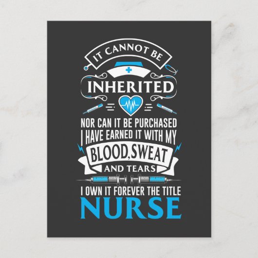 Proud Nurse Abschluss Geschenk RN Hospital Life Postkarte (Vorderseite)