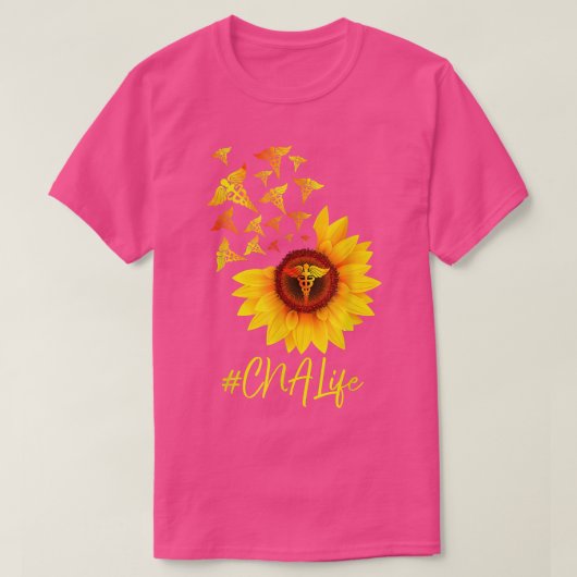 Proud Nurse CNA farbenfrohe Sonnenblume CNA Kranke T-Shirt (Design vorne)