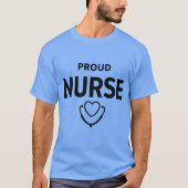 Proud Nurse T-Shirt – Minimal Medical Typography D (Vorderseite)