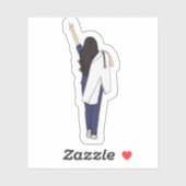 Proud Nurse Victory Pose Sticker (Blatt)