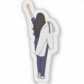 Proud Nurse Victory Pose Sticker (Vorderseite)