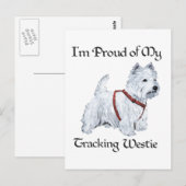 Proud of My Tracking Westie Postkarte (Vorne/Hinten)