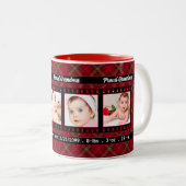 Proud Oma 4 Foto Tasse Rot Kariert Schwarz (VorderseiteRechts)