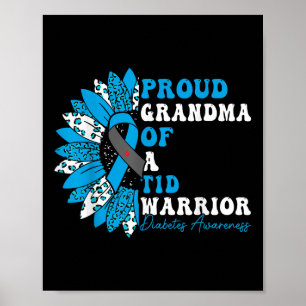 Proud Oma A T1d Krieger Typ 1 Diabetes Poster
