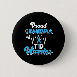 Proud Oma A T1D Warrior Diabetiker Diabetes A Button