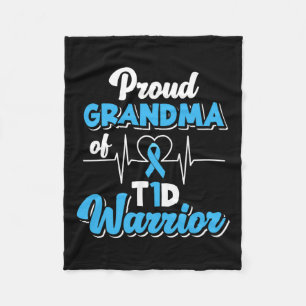 Proud Oma A T1d Warrior Diabetiker Diabetes A Fleecedecke