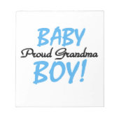 Proud Oma Baby Boy Geschenke Notizblock (Vorderseite)