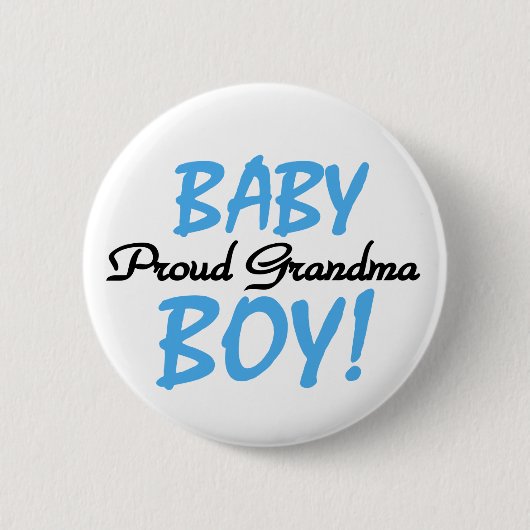 Proud Oma Baby Boy T Shirts und Geschenke Button (Vorderseite)