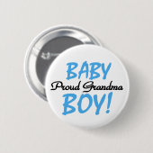 Proud Oma Baby Boy T Shirts und Geschenke Button (Vorne & Hinten)