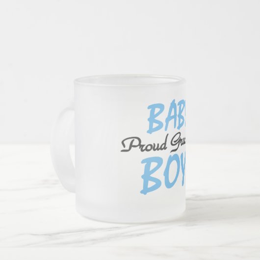 Proud Oma Baby Boy T Shirts und Geschenke Mattglastasse (Vorderseite Links)
