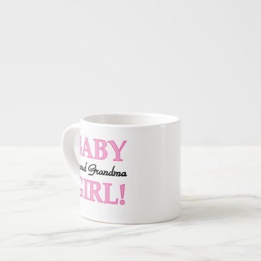 Proud Oma Baby Girl Geschenke Espressotasse (Vorderseite Links)