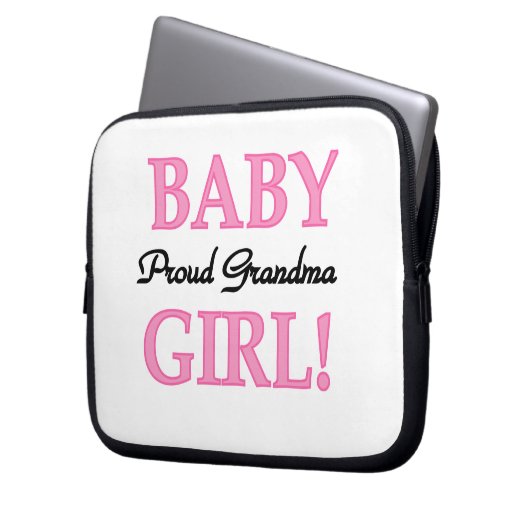 Proud Oma Baby Girl Geschenke Laptopschutzhülle (Vorderseite Links)