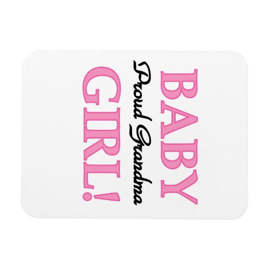 Proud Oma Baby Girl Geschenke Magnet (Horizontal)