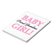 Proud Oma Baby Girl Geschenke Notizblock (Rotiert)