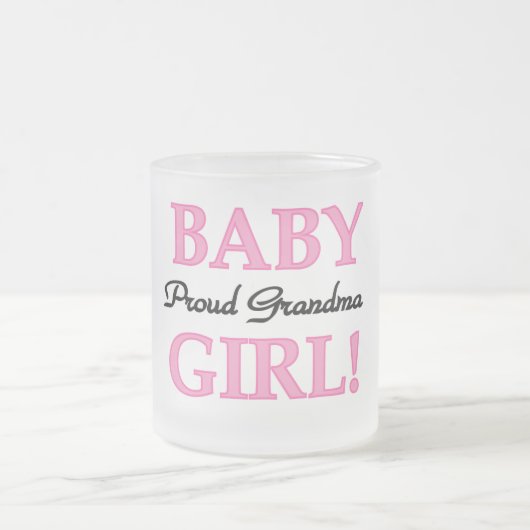Proud Oma Baby Girl Tshirts und Geschenke Mattglastasse (Mittel)