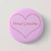 Proud Oma Button, rosa Button (Vorderseite)