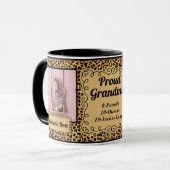 Proud Oma Cheetah Print 2 Foto Tasse (Vorderseite Links)