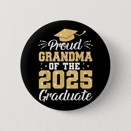 Proud Oma des Graduate Abschluss Gran Gran 2025 Button (Vorderseite)