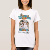 Proud Oma des Graduierten Foto Groovy Retro T-Shirt (Vorderseite)