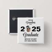 Proud Oma eines 20xx Graduate Black and White Button (Vorne & Hinten)