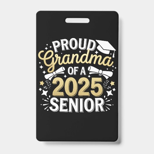Proud Oma eines Abschlusses mit Abschluss 2025 Gol Ausweis (Front)