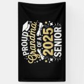 Proud Oma eines Abschlusses mit Abschluss 2025 Gol Banner (Vertikal)