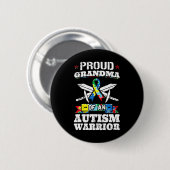 Proud Oma eines Autismus Kriegers Autistische Awar Button (Vorne & Hinten)