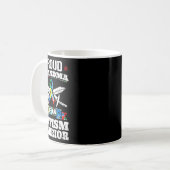 Proud Oma eines Autismus Kriegers Autistische Awar Kaffeetasse (Vorderseite Links)