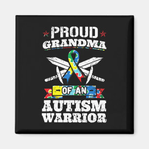 Proud Oma eines Autismus Kriegers Autistische Awar Magnet