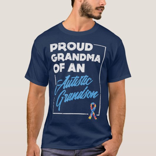 Proud Oma eines Autismus T-Shirt (Vorderseite)