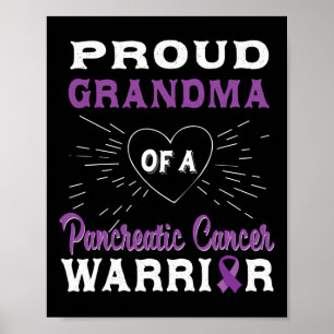 Proud Oma eines Bauchspeicheldrüsenkrebs-Krieger-P Poster