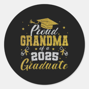 Proud Oma eines CL of 2025 Graduate Senior Grad Runder Aufkleber