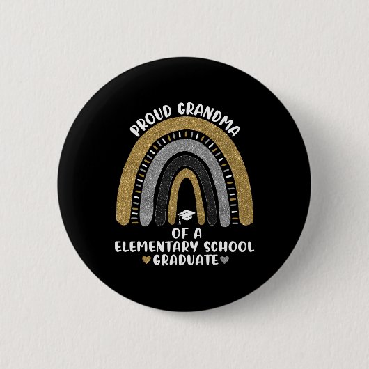 Proud Oma eines Grundschulregen Button (Vorderseite)