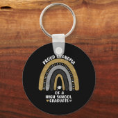 Proud Oma eines High School Graduate Rainbow Schlüsselanhänger (Vorderseite)