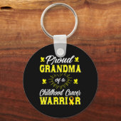 Proud Oma eines Krebserregers im Kindesalter Aware Schlüsselanhänger (Vorderseite)