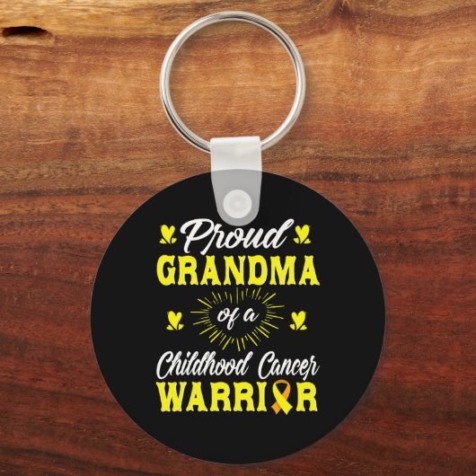 Proud Oma eines Krebserregers im Kindesalter Aware Schlüsselanhänger (Vorderseite)