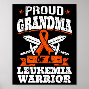 Proud Oma eines Leukämiekriegers Abuelo Awarene Poster