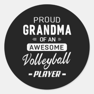 Proud Oma eines Phantastischen Volleyballspielers Runder Aufkleber