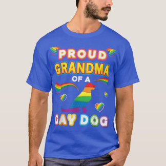 Proud Oma eines schwulen Hundes Lesben stolze LGBT T-Shirt