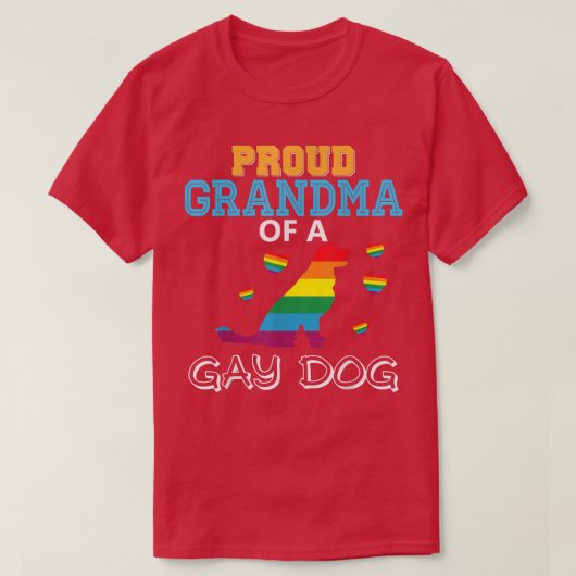 Proud Oma eines schwulen Hundes Lesben stolze LGBT T-Shirt (Design vorne)