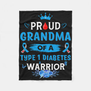 Proud Oma eines Typ-1-Diabetes-Kriegers Td1 Dia Fleecedecke