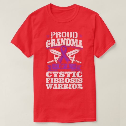 Proud Oma eines zystischen Fibrose Krieger Awarene T-Shirt (Design vorne)